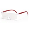 1.6x Fangdajing Magnifying Slim Glasses Rimless Frame 200 250