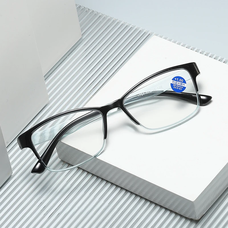 1704lh full rim tr frame presbyopia minus 1.webp 1704LH Full Rim TR Frame Minus 250 Blue Ray Blue Filter Supplier