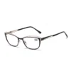 20179s Dual Design 's and 's Glasses with Metal Squared Frame White