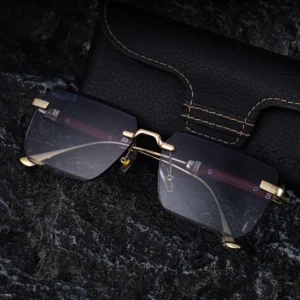 Automatic Photochromic Color Changing Glasses Men Frame-less Sunglasses