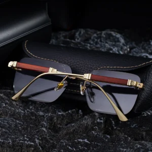 Automatic Photochromic Color Changing Glasses Men Frame-less Sunglasses