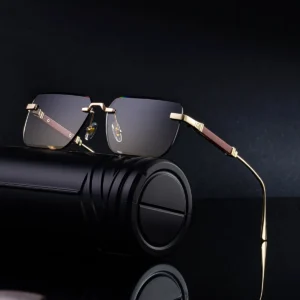 Automatic Photochromic Color Changing Glasses Men Frame-less Sunglasses