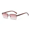 21117s Slim Glasses for Red Metal Squared Frame Pre-presbyopic Minus