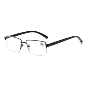 21117s Slim Glasses for Red Metal Squared Frame Pre-presbyopic Minus