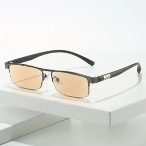 BS301 Metal Half-Rim Frame Crystal Lens Wholesale Glasses Eyeglasses