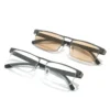 BS301 Metal Half-Rim Frame Crystal Lens Wholesale Glasses Eyeglasses