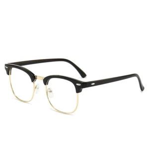 Unisex Blue Light Glasses with Retro Photochromic Lenses and Oval Frame