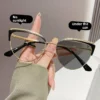 Cat-eye Metal Multi-color Women's Photochromic Blue Light Metal