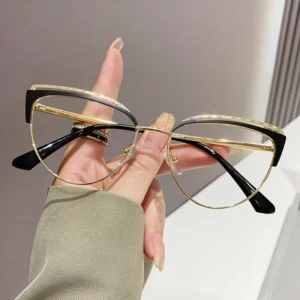 Cat-eye Metal Multi-color Women's Photochromic Blue Light Metal