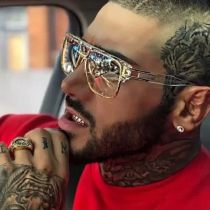 Cross-border Metal UV400 Sunglasses Unisex Retro Trendy Oversized