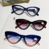FM401 's Slim Blue Full Rim TR Eyeglasses Minus Cat Eye Flexible