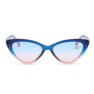 FM401 's Slim Blue Full Rim TR Eyeglasses Minus Cat Eye Flexible