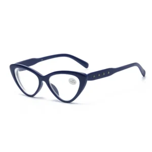 FM401 's Slim Blue Full Rim TR Eyeglasses Minus Cat Eye Flexible