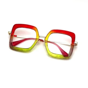 Retro Oversized Frames square Blue Light Glasses Women