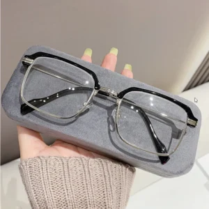 Unisex Glasses square Frame Glasses Black Gold Men's Glasses Styles