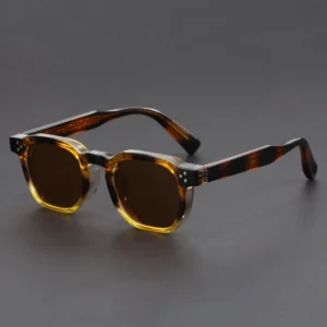 Square UV400 Protection Full Frame Acetate Sunglasses High-End Trendy