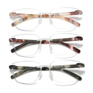 HS2007 Squared Frame Slim Glasses for Pink Hawksbill Frame for