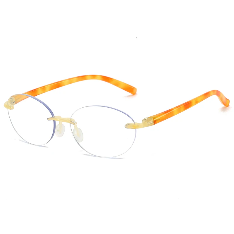 hs2009 oval pc frame good quality slim 3.webp HS2009 Oval Frame Slim Glasses for Pink and Green Frame for