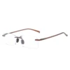HS2159 Rimless Squared Frame Eyeglasses Glasses