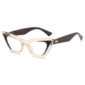 HS2199 Full-Rim Cat Eye Frame Slim Glasses for Blue and Green Frame