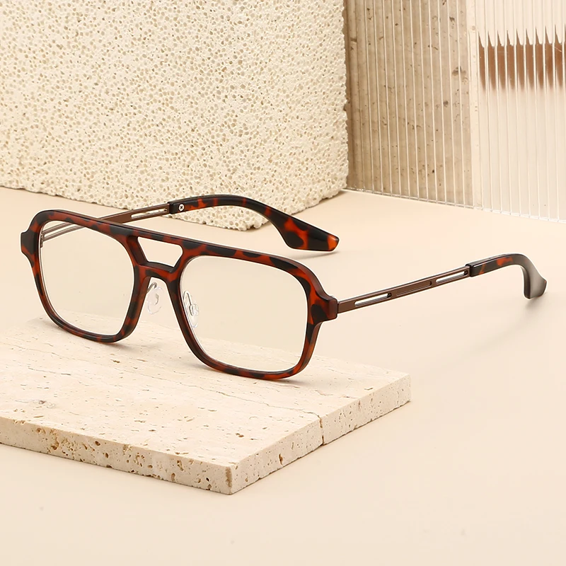 hs2219 full rim squared pc frame good 1.webp HS2219 Full-Rim Squared Frame Slim Glasses for Blue and Black Frame