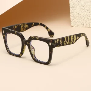 HS2221 Squared Full-Rim Frame Eyeglasses Glasses