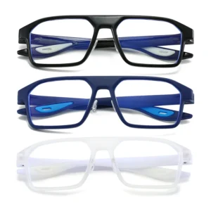 HS2222 's 's Eyeglasses Blue Full-Rim Squared Glasses Frame