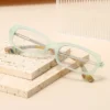 HS2224 Full-Rim Slim Rectangular Optical Glasses Frame HS2224 Full-Rim Rectangular Frame Lightweight Slim Glasses with White