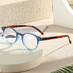 HS66220 Slim Glasses Blue/Red Frame Material Fashionable Eyeglasses