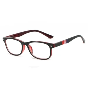 HS66229 Slim Green Eyeglasses Squared Spring Hinge for All Face