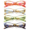HS66325 Slim Glasses Red Squared Spring Hinge for All Face Shapes