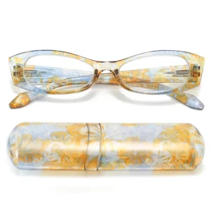 HS66325 Slim Glasses Red Squared Spring Hinge for All Face Shapes