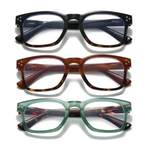 HS8813 Squared with Rivets Glasses Frame