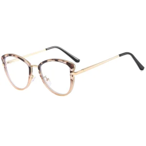 Computer Blocking Cat Eye Glasses Optical Metal Blue Light Glasses