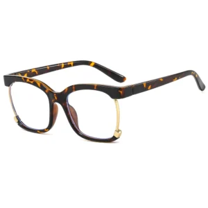 Design Rimless PC Frame Acrylic Lenses Myopia Unisex Blue Light