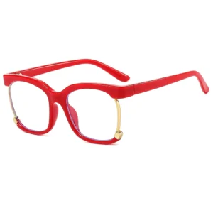 Design Rimless PC Frame Acrylic Lenses Myopia Unisex Blue Light