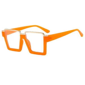 YULI 68168 Personalized Designer Half Rim Clear Blue Light Glasses UV