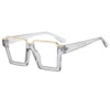 YULI 68168 Personalized Designer Half Rim Clear Blue Light Glasses UV