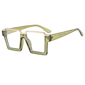 YULI 68168 Personalized Designer Half Rim Clear Blue Light Glasses UV