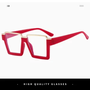 YULI 68168 Personalized Designer Half Rim Clear Blue Light Glasses UV