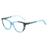 KX011 Slim Glasses TR Squared Spring Hinge Gray Copper Fits All Face