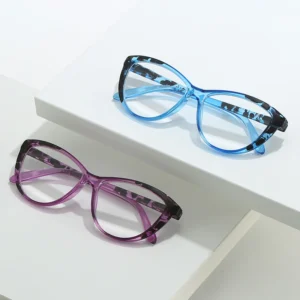 KX011 Slim Glasses TR Squared Spring Hinge Gray Copper Fits All Face