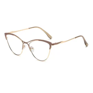 Blue Light Cat-eye Glasses UV400 Photochromic Women's Metal Frame with