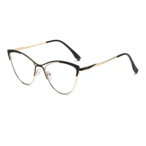 Blue Light Cat-eye Glasses UV400 Photochromic Women's Metal Frame with