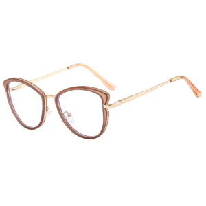 Design Cat Eye Blue Light Glasses Spring Leg Optical Frame Blue Light