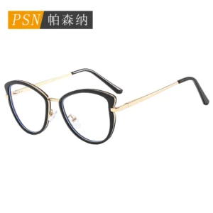 Design Cat Eye Blue Light Glasses Spring Leg Optical Frame Blue Light
