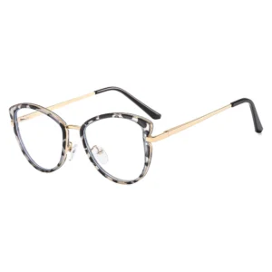 Design Cat Eye Blue Light Glasses Spring Leg Optical Frame Blue Light