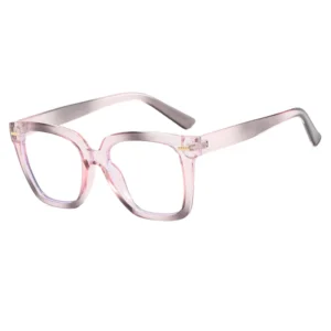 Designer DesignHigh-End Minimalist Women's Square Optical Glasses Blue