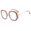 European and American Square Frame Glasses Polygonal Frame Blue Light