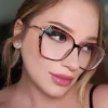 Irregular Photochromic Blue Light Unisex Glasses Frame Metal Glasses